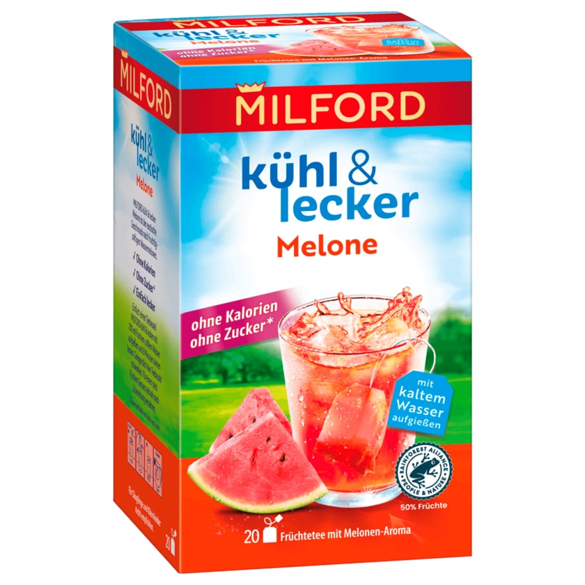 Milford kühl & lecker Tee Melone 50g, 20 Beutel